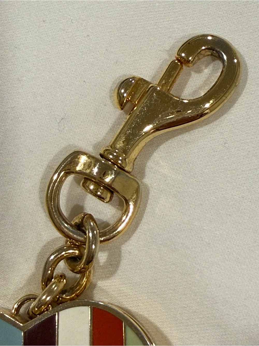 COACH 65th Anniversary Legacy Heart Lipgloss Duo Bag Charm
